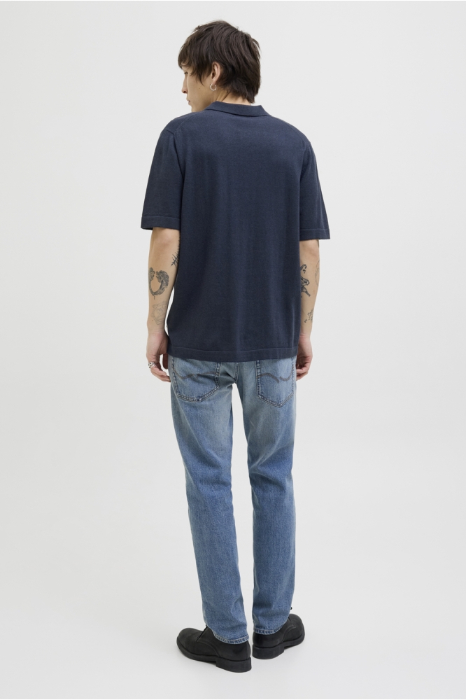JJEEMIL KNIT RELAXED POLO SS SN 12268216 NAVY BLAZER